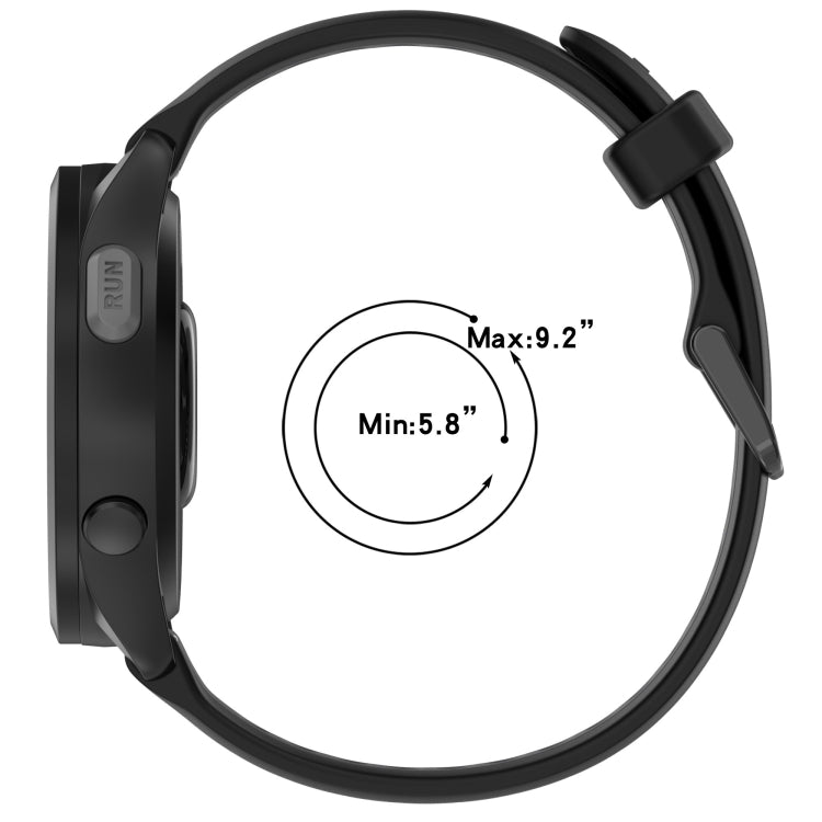 For Amazfit GTR 4 Pro 22mm Two-Color Textured Silicone Watch Band(Midnight Blue+Black) - Watch Bands by PMC TechLife | Online Shopping South Africa | PMC TechLife