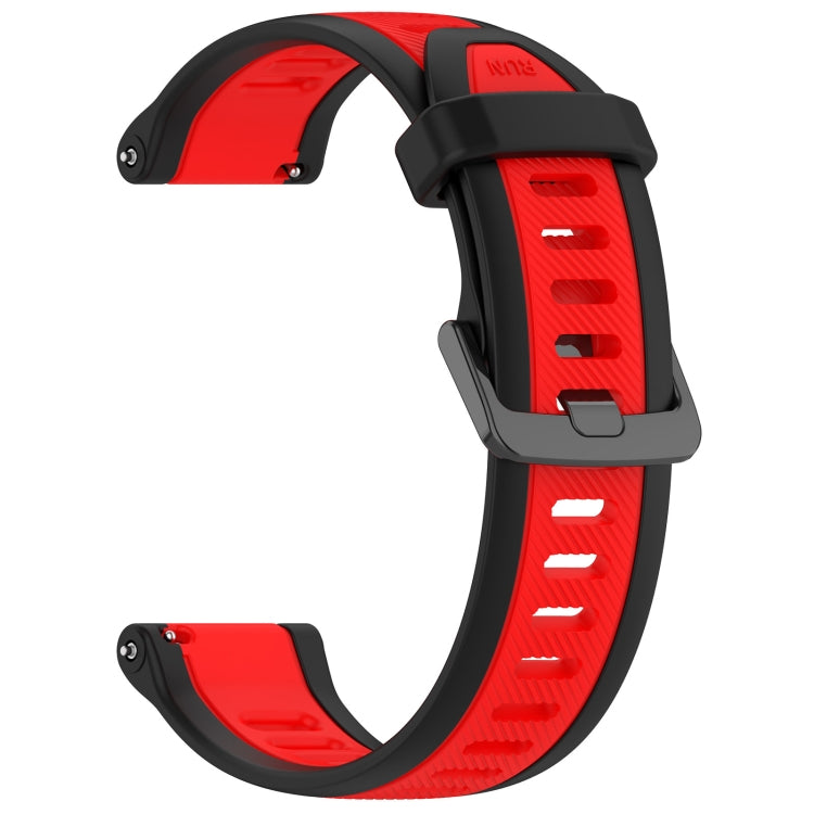 For Amazfit GTS 4 Mini 20mm Two-Color Textured Silicone Watch Band(Red+Black) - Watch Bands by PMC TechLife | Online Shopping South Africa | PMC TechLife