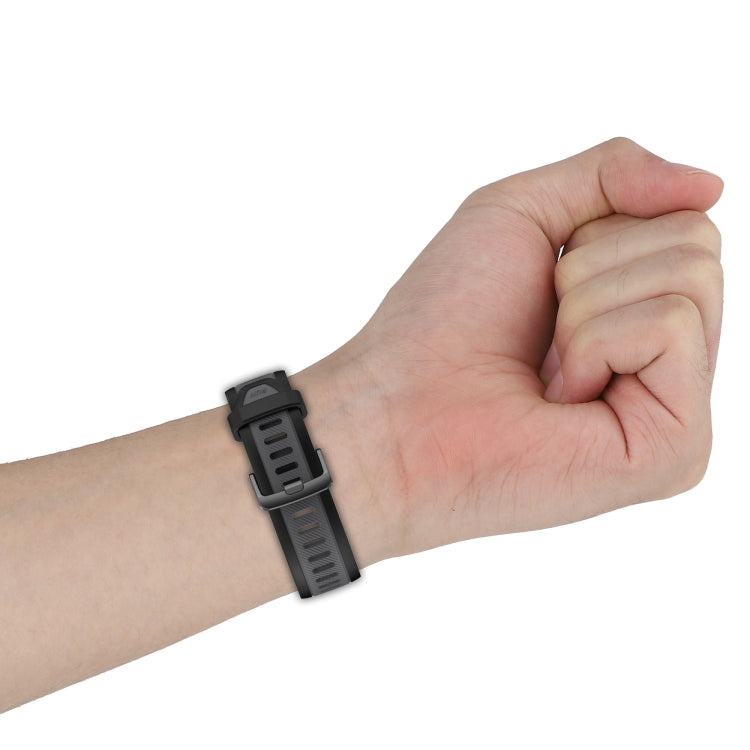 For Amazfit Bip 3 20mm Two-Color Textured Silicone Watch Band(White+Pink) - Watch Bands by PMC TechLife | Online Shopping South Africa | PMC TechLife