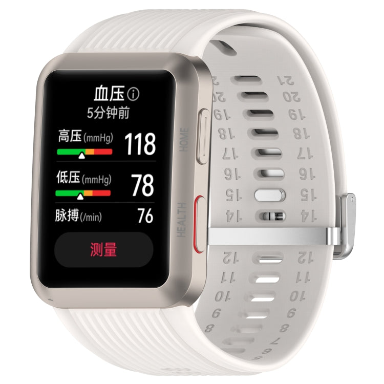 For Huawei Watch D Blood Pressure Watch Silicone Watch Band(Ivory White) - Watch Bands by PMC TechLife | Online Shopping South Africa | PMC TechLife