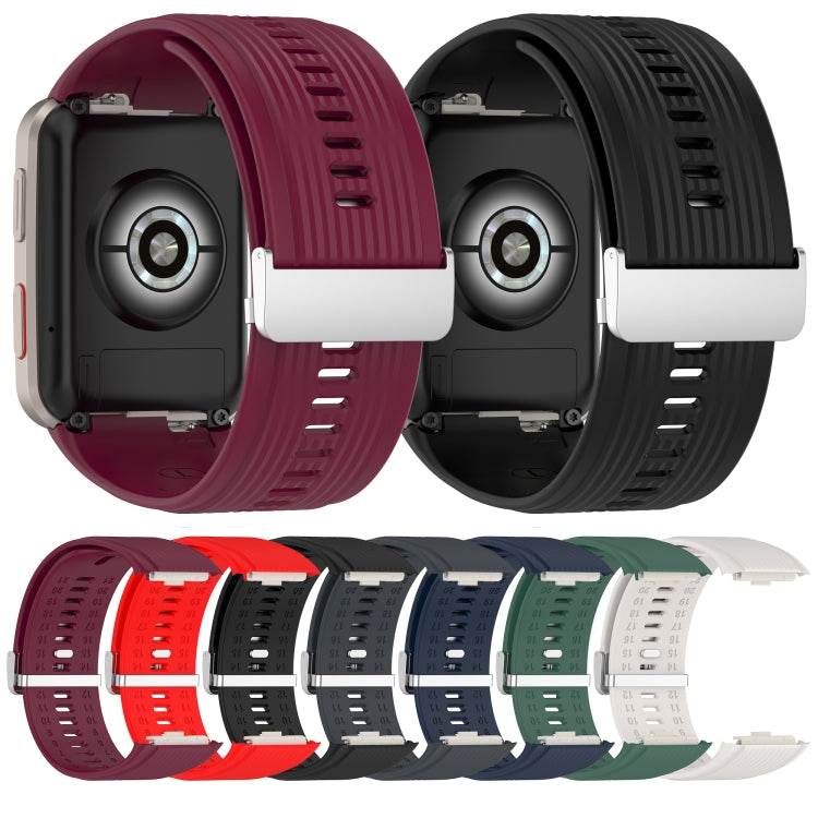 For Huawei Watch D Blood Pressure Watch Silicone Watch Band(Red) - Watch Bands by PMC TechLife | Online Shopping South Africa | PMC TechLife