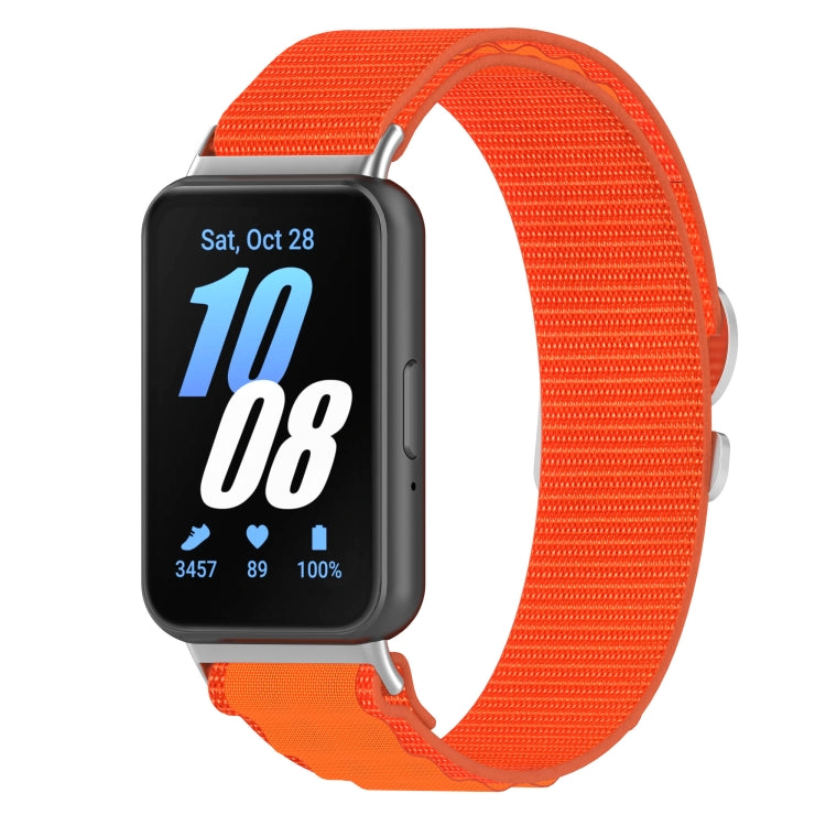 For Samsung Galaxy Fit 3 Nylon Canvas Watch Band(Orange) - Watch Bands by PMC TechLife | Online Shopping South Africa | PMC TechLife | Buy Now Pay Later Mobicred