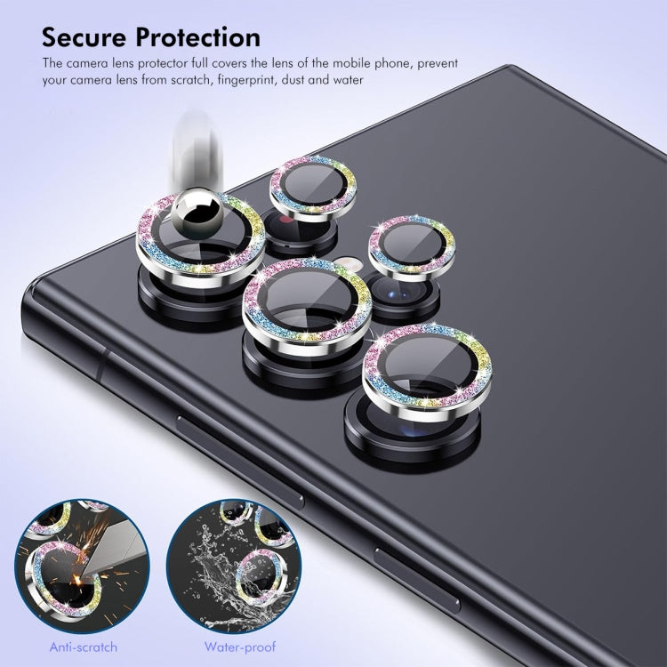 For Samsung Galaxy S24 Ultra 5G ENKAY Hat-Prince AR 9H Rear Lens Glitter Aluminium Alloy Tempered Glass Film(Grey) - free shipping - PMC Jewellery - Order now!