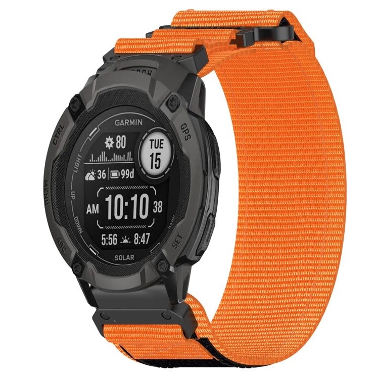 For Garmin  Instinct 2 Solar 22mm Nylon Hook And Loop Fastener Watch Band(Orange) - Watch Bands by PMC TechLife | Online Shopping South Africa | PMC TechLife