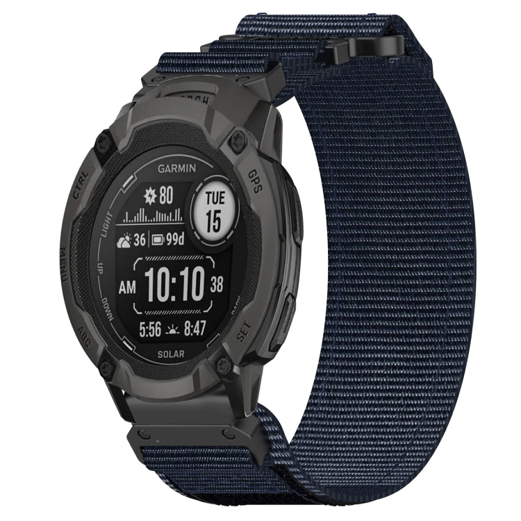 For Garmin Instinct 2 22mm Nylon Hook And Loop Fastener Watch Band(Blue) - free shipping - PMC TechLife - Order now!