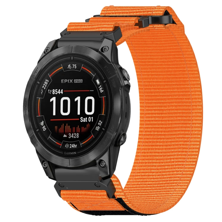 For Garmin Epix Pro 51mm 26mm Nylon Hook And Loop Fastener Watch Band(Orange) - free shipping - PMC TechLife - Order now!