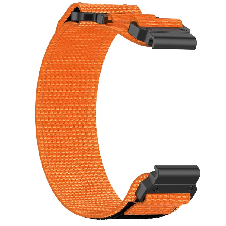 For Garmin Fenix 5S 20mm Nylon Hook And Loop Fastener Watch Band(Orange) - Watch Bands by PMC TechLife | Online Shopping South Africa | PMC TechLife
