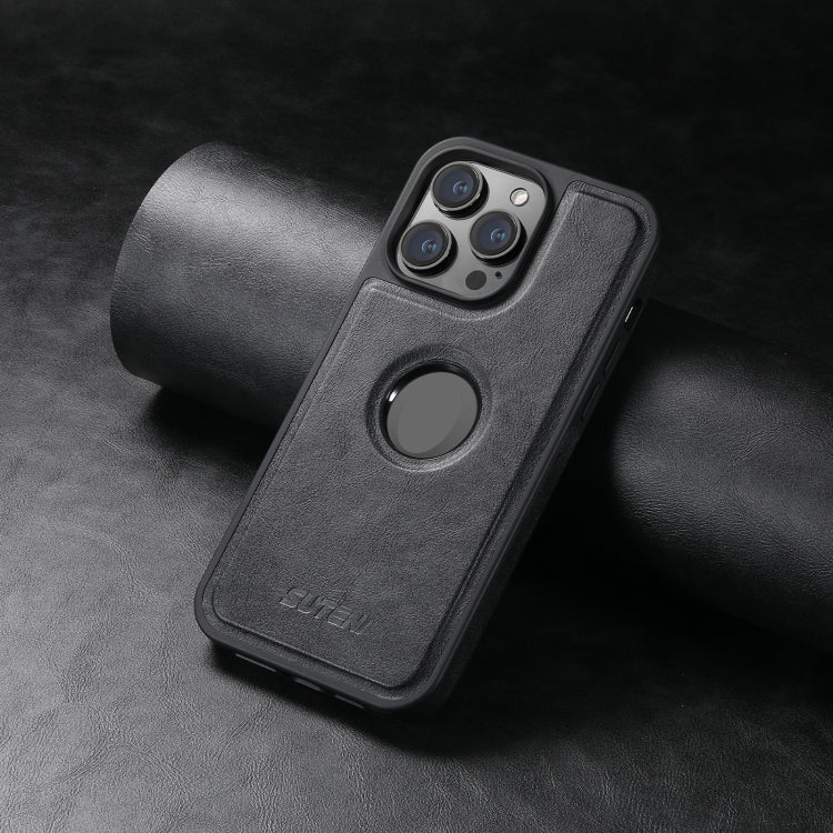 For iPhone 16 Pro Max Suteni G1 Magsafe Leather Back Phone Case(Black) - iPhone 16 Pro Max Cases by Suteni | Online Shopping South Africa | PMC Jewellery | Buy Now Pay Later Mobicred