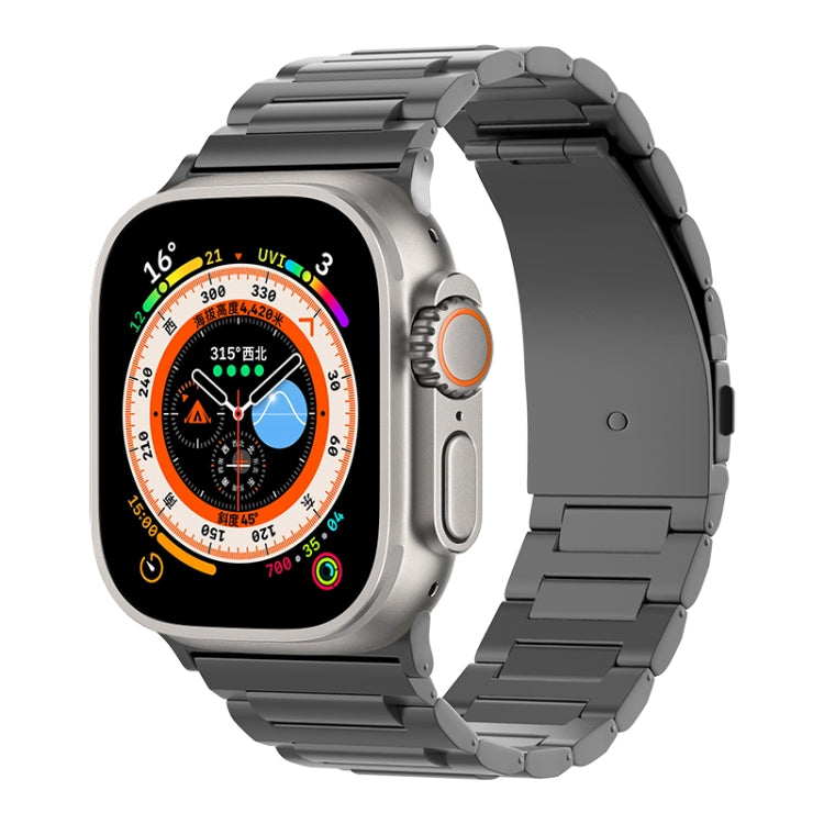 For Apple Watch Ultra 2 49mm I-Shaped Titanium Watch Band(Black) - Watch Bands by PMC TechLife | Online Shopping South Africa | PMC TechLife