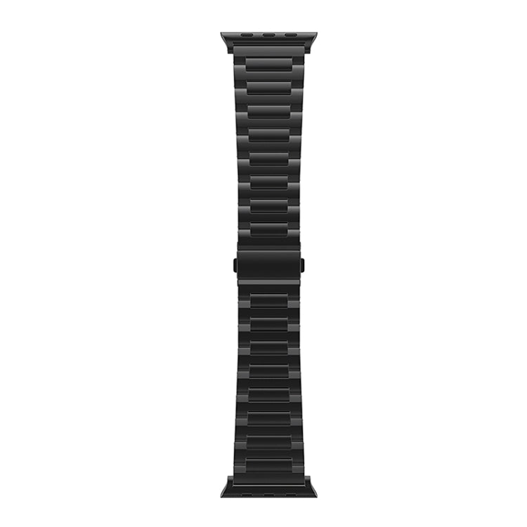 For Apple Watch Ultra 49mm I-Shaped Titanium Watch Band(Black) - Watch Bands by PMC TechLife | Online Shopping South Africa | PMC TechLife