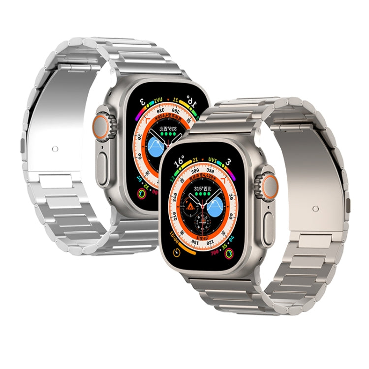 For Apple Watch Series 7 45mm I-Shaped Titanium Watch Band(Sliver) - Watch Bands by PMC TechLife | Online Shopping South Africa | PMC TechLife