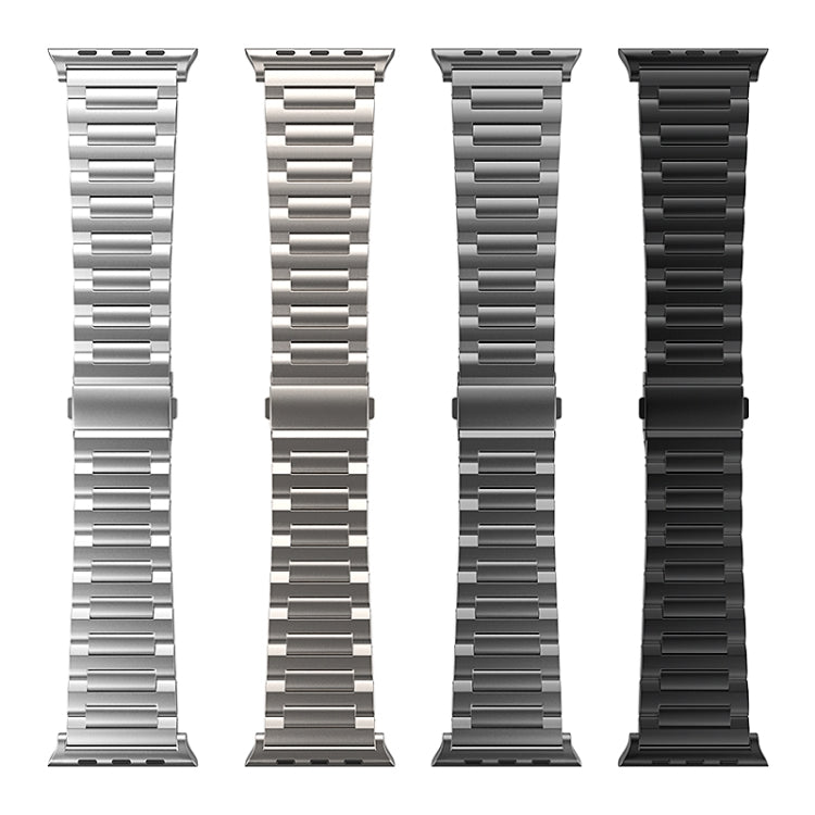For Apple Watch Series 7 45mm I-Shaped Titanium Watch Band(Sliver) - Watch Bands by PMC TechLife | Online Shopping South Africa | PMC TechLife