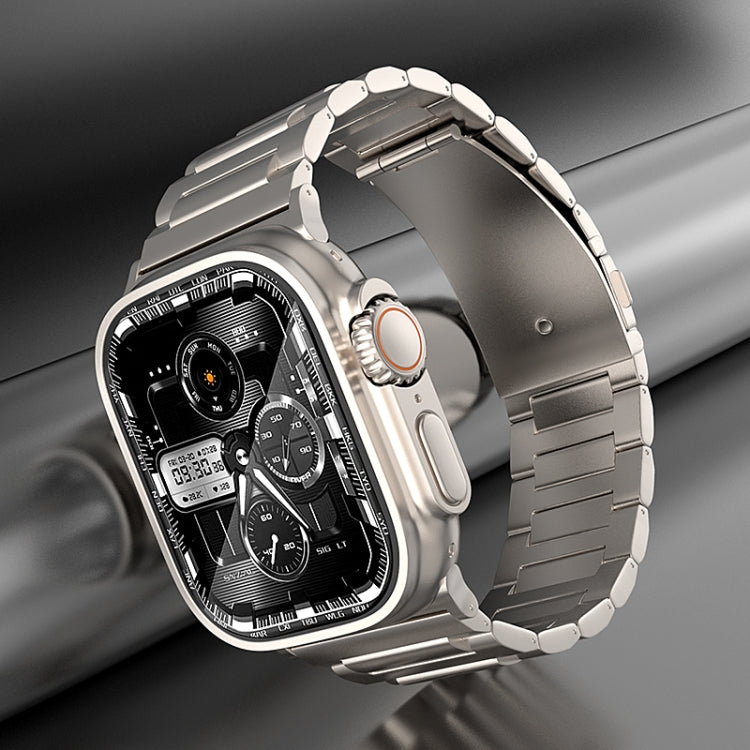For Apple Watch Ultra 49mm I-Shaped Titanium Watch Band(Grey) - Watch Bands by PMC TechLife | Online Shopping South Africa | PMC TechLife