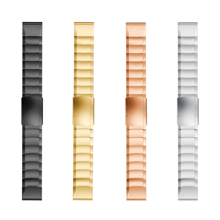 For Garmin Fenix 6S Tortoise Shell 20mm Stainless Steel Watch Band(Rose Gold) - free shipping - PMC TechLife - Order now!