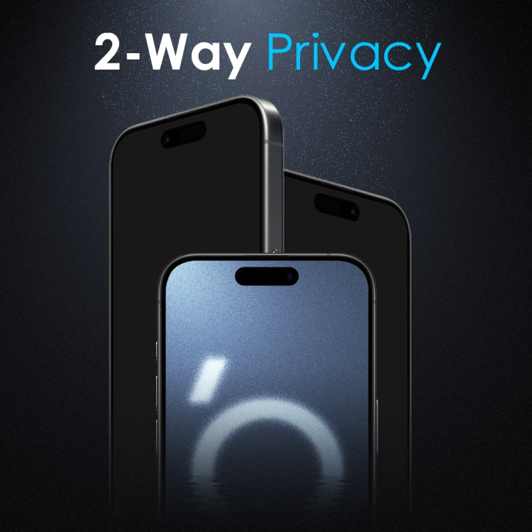 For iPhone 16 Pro NORTHJO A++ 28 Degree Privacy Full Glue Silk Printing Tempered Glass Film - iPhone 16 Pro Tempered Glass by NORTHJO | Online Shopping South Africa | PMC TechLife | Buy Now Pay Later Mobicred