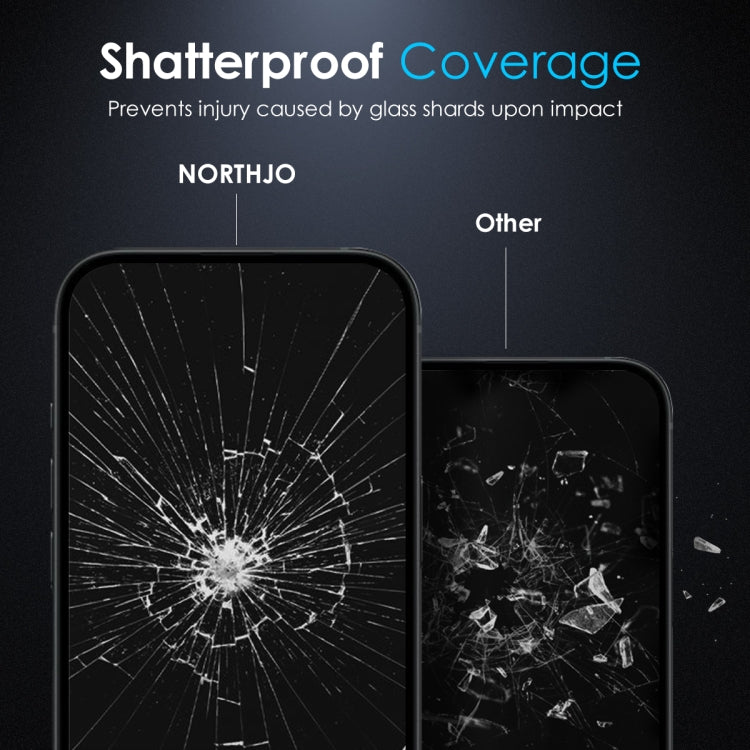 For iPhone 16 Pro NORTHJO A++ 28 Degree Privacy Full Glue Silk Printing Tempered Glass Film - iPhone 16 Pro Tempered Glass by NORTHJO | Online Shopping South Africa | PMC TechLife | Buy Now Pay Later Mobicred
