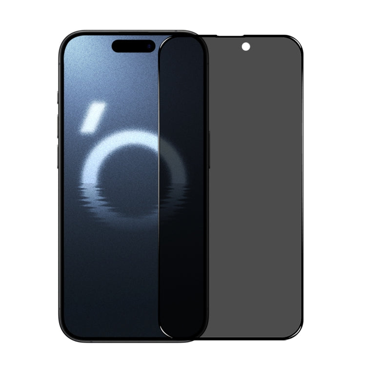 For iPhone 16 Pro Max NORTHJO A++ 28 Degree Privacy Full Glue Silk Printing Tempered Glass Film - iPhone 16 Pro Max Tempered Glass by NORTHJO | Online Shopping South Africa | PMC TechLife | Buy Now Pay Later Mobicred