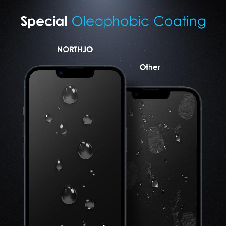 For iPhone 16e NORTHJO A++ 28 Degree Privacy Full Glue Silk Printing Tempered Glass Film - iPhone 16e Tempered Glass by NORTHJO | Online Shopping South Africa | PMC TechLife | Buy Now Pay Later Mobicred