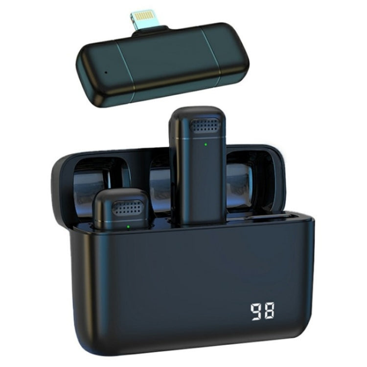 K13 2 in 1 Lavalier Wireless Microphone with 8 Pin Receiver & Charging Station - Microphone by PMC TechLife | Online Shopping South Africa | PMC TechLife | Buy Now Pay Later Mobicred