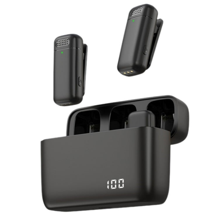 K13 2 in 1 Lavalier Wireless Microphone with USB-C / Type-C Receiver & Charging Station - Microphone by PMC TechLife | Online Shopping South Africa | PMC TechLife | Buy Now Pay Later Mobicred