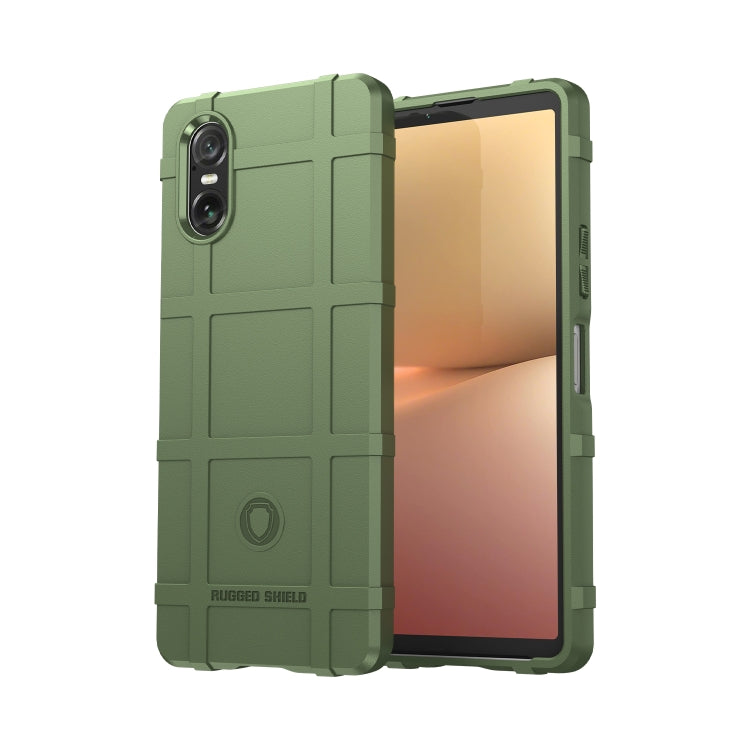 For Sony Xperia 10 VI Full Coverage Shockproof TPU Phone Case(Army Green) - Sony Cases by PMC TechLife | Online Shopping South Africa | PMC TechLife | Buy Now Pay Later Mobicred