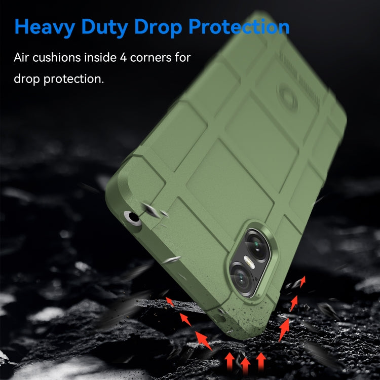 For Sony Xperia 10 VI Full Coverage Shockproof TPU Phone Case(Army Green) - Sony Cases by PMC TechLife | Online Shopping South Africa | PMC TechLife | Buy Now Pay Later Mobicred