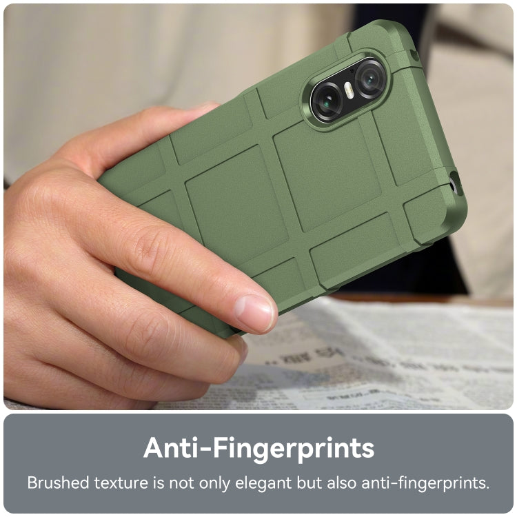 For Sony Xperia 10 VI Full Coverage Shockproof TPU Phone Case(Army Green) - Sony Cases by PMC TechLife | Online Shopping South Africa | PMC TechLife | Buy Now Pay Later Mobicred