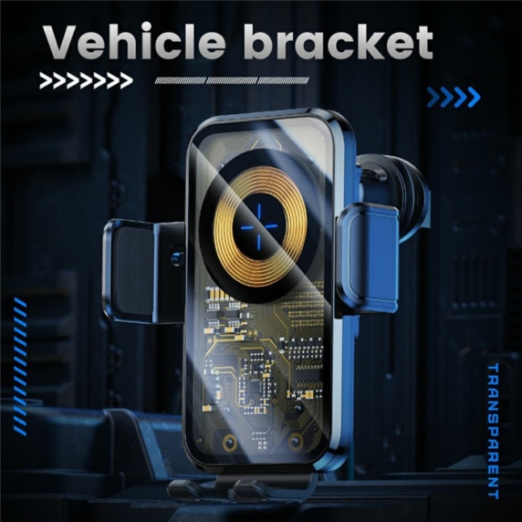 X11 15W Fast Charger Car Air Vent Hook Wireless Charger Intelligent Induction(Tarnish) - Wireless Charging Pads by PMC TechLife | Online Shopping South Africa | PMC TechLife | Buy Now Pay Later Mobicred