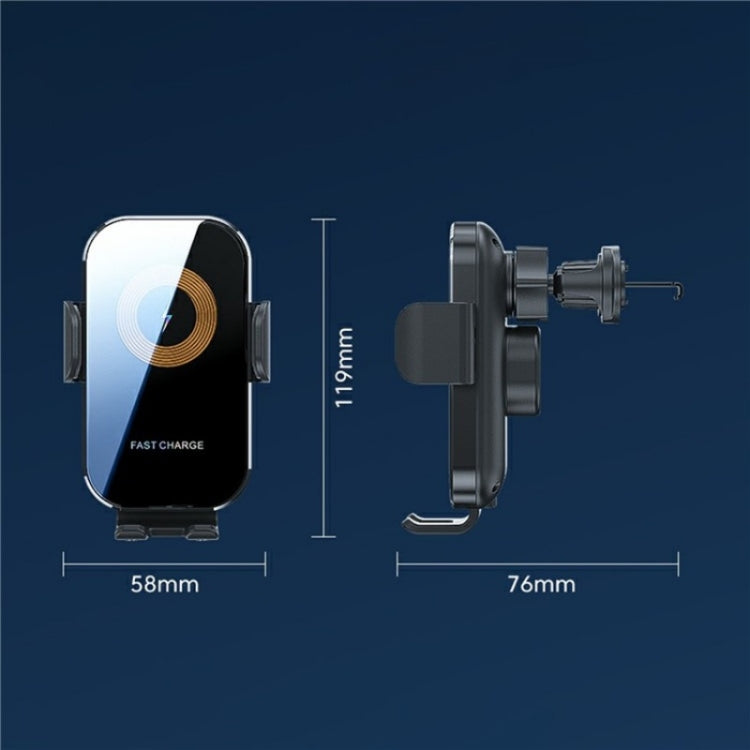 X12 Car Air Vent Touch Sensing Wireless Phone Charger Holder(Black) - Wireless Charger Holders by PMC TechLife | Online Shopping South Africa | PMC TechLife | Buy Now Pay Later Mobicred
