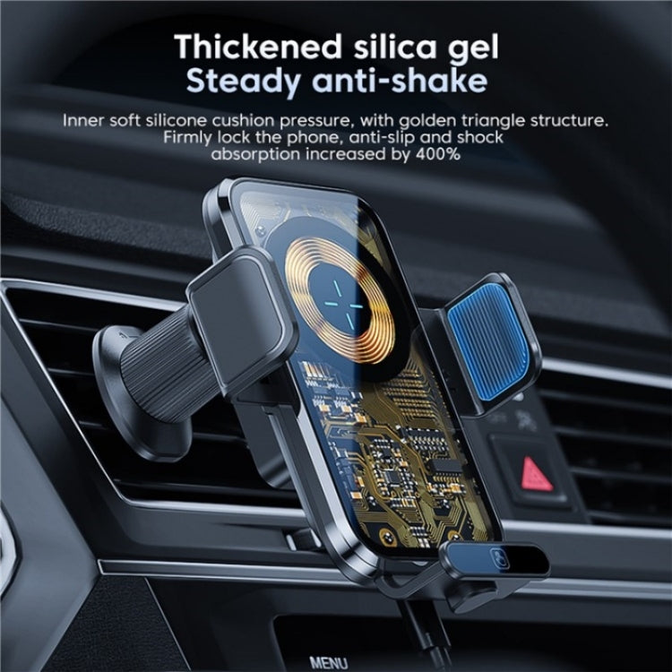 X11s 66W High Power Transparent Car Wireless Charger Phone Bracket(Titanium) - Wireless Charging Pads by PMC TechLife | Online Shopping South Africa | PMC TechLife | Buy Now Pay Later Mobicred