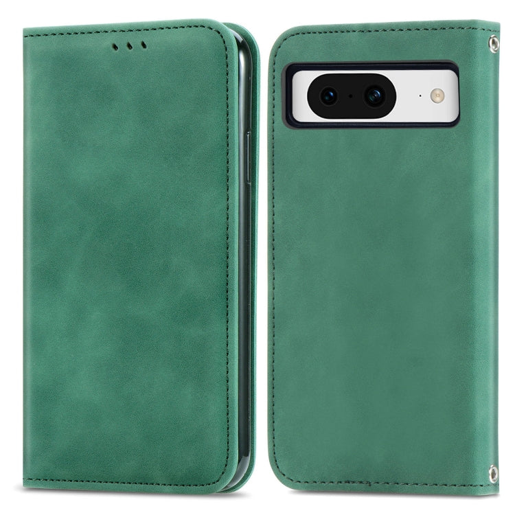 For Google Pixel 9 Retro Skin Feel Magnetic Flip Leather Phone Case(Green) - Google Cases by PMC TechLife | Online Shopping South Africa | PMC TechLife | Buy Now Pay Later Mobicred