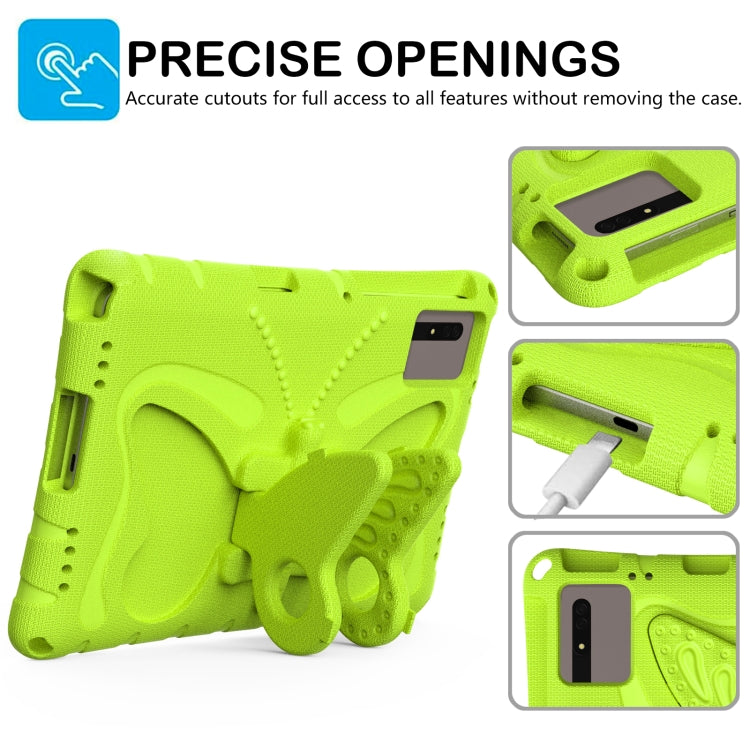 For Samsung Galaxy Tab S9 FE X510 Butterfly Bracket EVA Shockproof Tablet Case(Grass Green) - free shipping - PMC Jewellery - Order now!