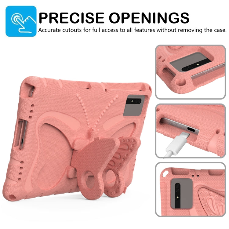 For Samsung Galaxy Tab S9 11 X710 Butterfly Bracket EVA Shockproof Tablet Case(Pink Orange) - free shipping - PMC Jewellery - Order now!