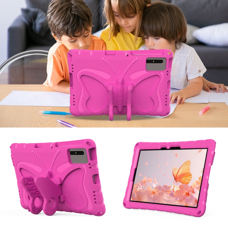 For Samsung Galaxy Tab S9 11 X710 Butterfly Bracket EVA Shockproof Tablet Case(Rose Red) - free shipping - PMC Jewellery - Order now!