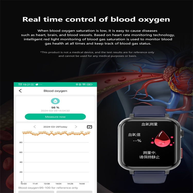 G18 1.83 inch Color Screen Smart Watch Silicone Strap, Support  Noninvasive Blood Sugar / Uric Acid(Blue) - Smart Watches by PMC TechLife | Online Shopping South Africa | PMC TechLife | Buy Now Pay Later Mobicred