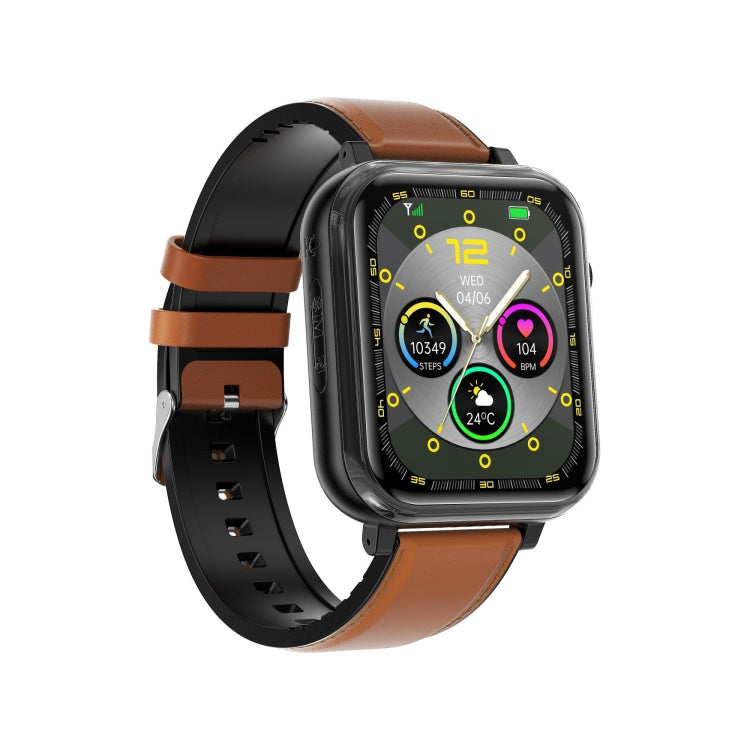 G18 1.83 inch Color Screen Smart Watch Leather Strap, Support  Noninvasive Blood Sugar / Uric Acid(Brown) - Smart Watches by PMC TechLife | Online Shopping South Africa | PMC TechLife | Buy Now Pay Later Mobicred