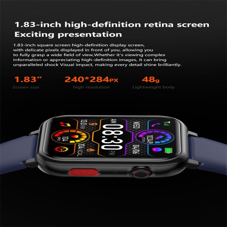 G18 1.83 inch Color Screen Smart Watch Leather Strap, Support  Noninvasive Blood Sugar / Uric Acid(Brown) - Smart Watches by PMC TechLife | Online Shopping South Africa | PMC TechLife | Buy Now Pay Later Mobicred