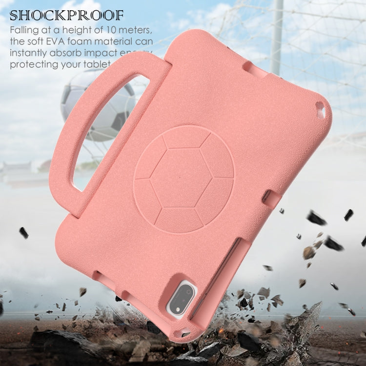For Lenovo Tab K10 TB-X6C6F 10.3 Handle Football Shaped EVA Shockproof Tablet Case(Light Pink) - Lenovo by PMC TechLife | Online Shopping South Africa | PMC TechLife | Buy Now Pay Later Mobicred