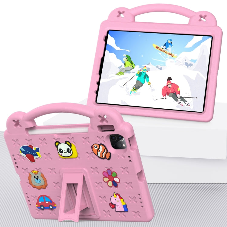 For  iPad Pro 11 2024 Handle Kickstand Children EVA Shockproof Tablet Case(Pink) - iPad Pro 11 2024 Cases by PMC TechLife | Online Shopping South Africa | PMC TechLife | Buy Now Pay Later Mobicred