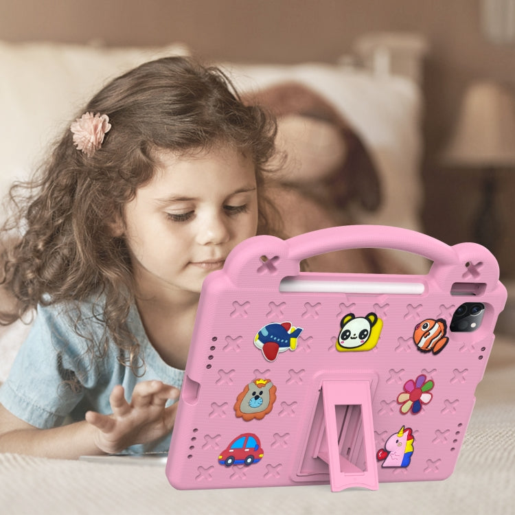 For  iPad Pro 11 2024 Handle Kickstand Children EVA Shockproof Tablet Case(Pink) - iPad Pro 11 2024 Cases by PMC TechLife | Online Shopping South Africa | PMC TechLife | Buy Now Pay Later Mobicred