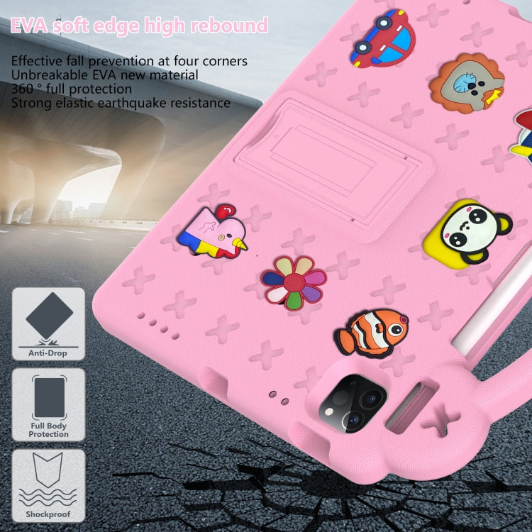 For  iPad Pro 11 2024 Handle Kickstand Children EVA Shockproof Tablet Case(Pink) - iPad Pro 11 2024 Cases by PMC TechLife | Online Shopping South Africa | PMC TechLife | Buy Now Pay Later Mobicred