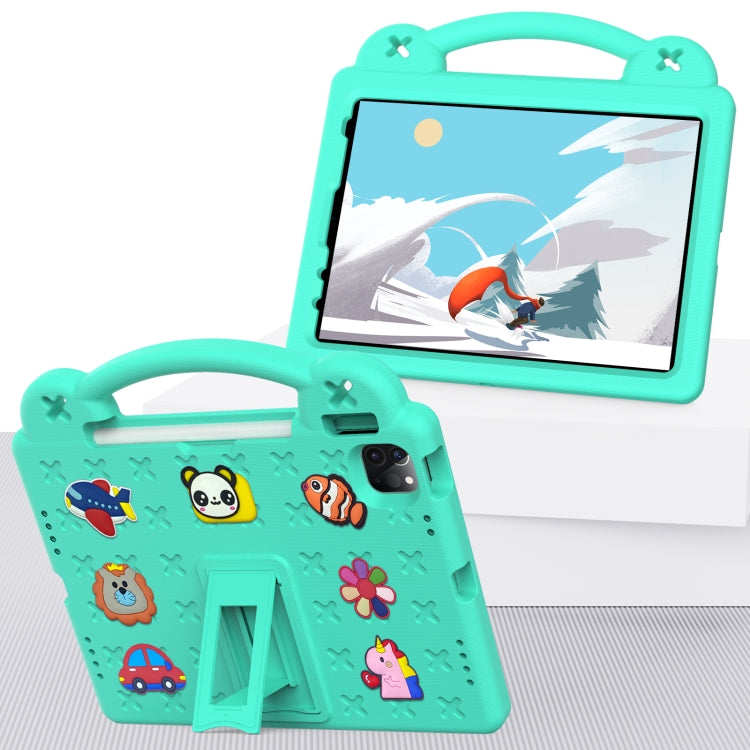 For  iPad Pro 11 2024 Handle Kickstand Children EVA Shockproof Tablet Case(Mint Green) - iPad Pro 11 2024 Cases by PMC TechLife | Online Shopping South Africa | PMC TechLife | Buy Now Pay Later Mobicred