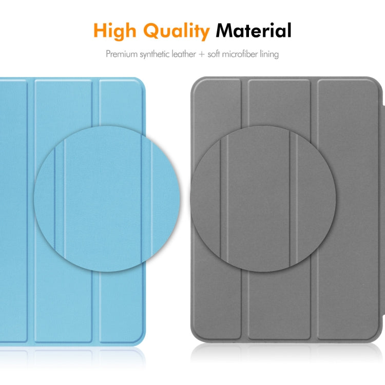 For iPad Pro 13 2024 ENKAY Tri-fold Custer Texture Platic Leather Smart Tablet Case(Dark Green) - free shipping - PMC TechLife - Order now!