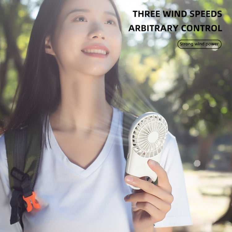 F12 3 Wind Speed Outdoor Summer Cooling Fan Hanging Buckle Mini Handheld Fan(White) - Electric Fans by PMC TechLife | Online Shopping South Africa | PMC TechLife | Buy Now Pay Later Mobicred