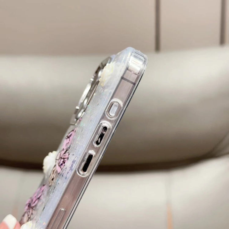 For iPhone 16 Glitter 3D Butterfly TPU Phone Case(Gold) - iPhone 16 Cases by PMC TechLife | Online Shopping South Africa | PMC TechLife | Buy Now Pay Later Mobicred