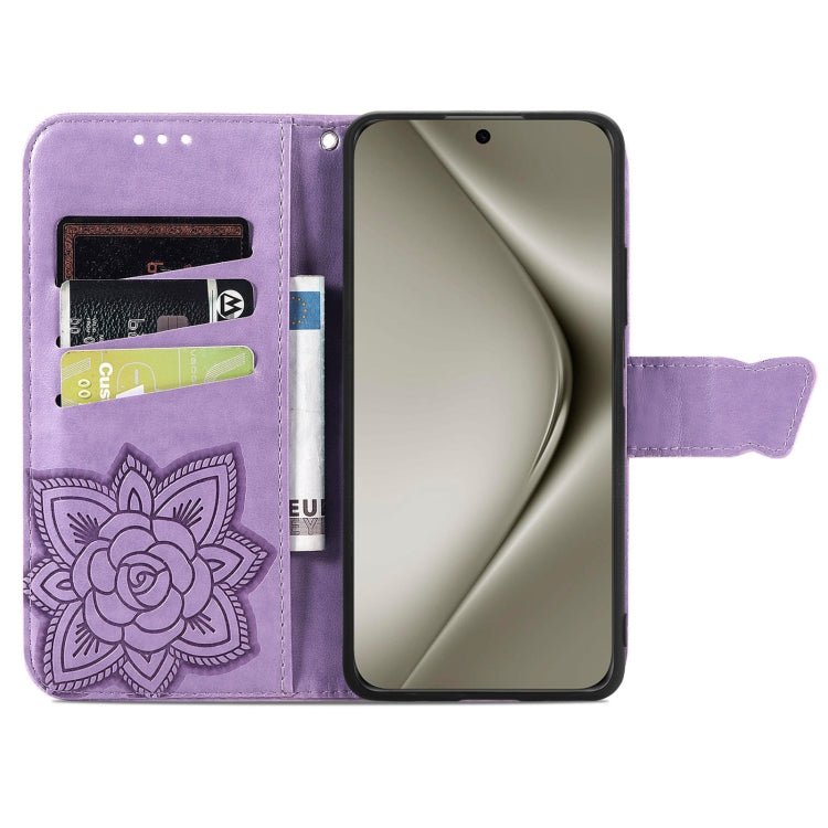 For Huawei Pura 70 Pro+ Butterfly Love Flower Embossed Leather Phone Case(Lavender) - free shipping - PMC Jewellery - Order now!