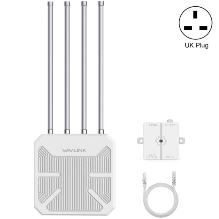 WAVLINK WN573HX3 AX3000 Waterproof Outdoor WiFi Wireless Outdoor Dual Band Router, Plug:UK Plug - free shipping - PMC TechLife - Order now!