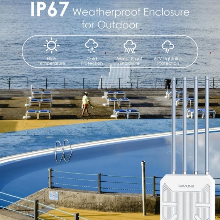 WAVLINK WN573HX3 AX3000 Waterproof Outdoor WiFi Wireless Outdoor Dual Band Router, Plug:EU Plug - Wireless Routers by WAVLINK | Online Shopping South Africa | PMC TechLife | Buy Now Pay Later Mobicred