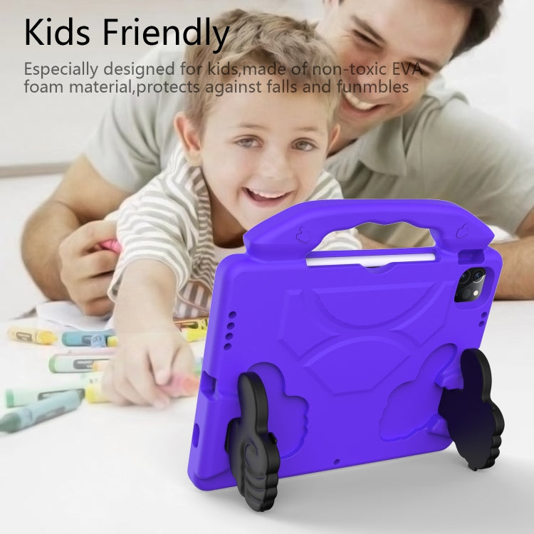 For iPad Pro 11 2024 Children EVA Shockproof Tablet Case with Thumb Bracket(Purple) - iPad Pro 11 2024 Cases by PMC TechLife | Online Shopping South Africa | PMC TechLife | Buy Now Pay Later Mobicred