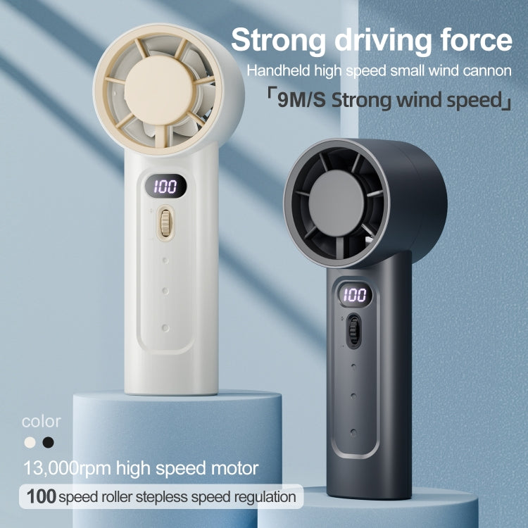 FC1 100 Wind Speed Levels Summer Cooler Desktop Fan Turbine Handheld Fan(Black) - Electric Fans by PMC TechLife | Online Shopping South Africa | PMC TechLife | Buy Now Pay Later Mobicred